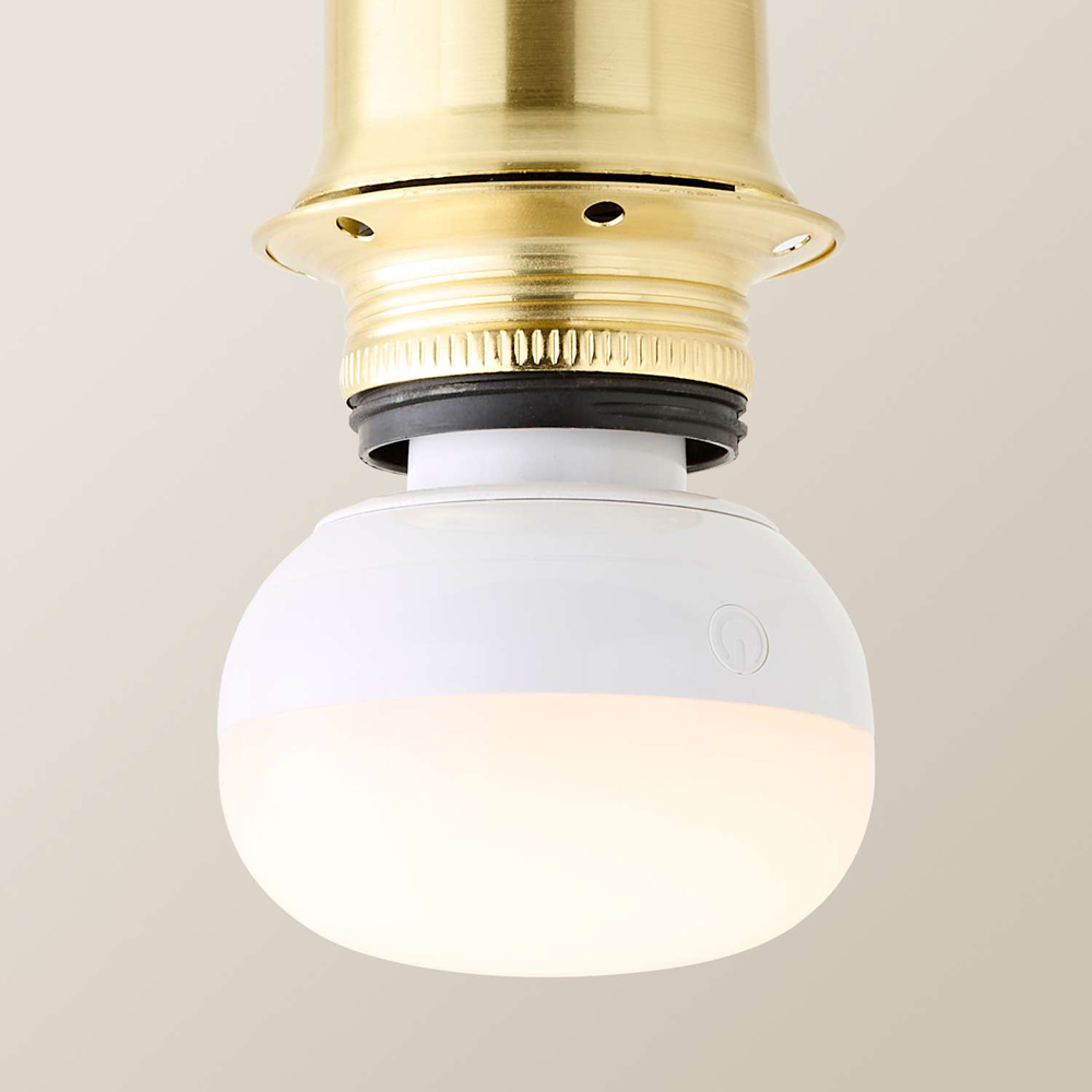 ValueLights Shaw Brushed Gold Rechargeable Ceiling Pendant Light Fitting Image 4