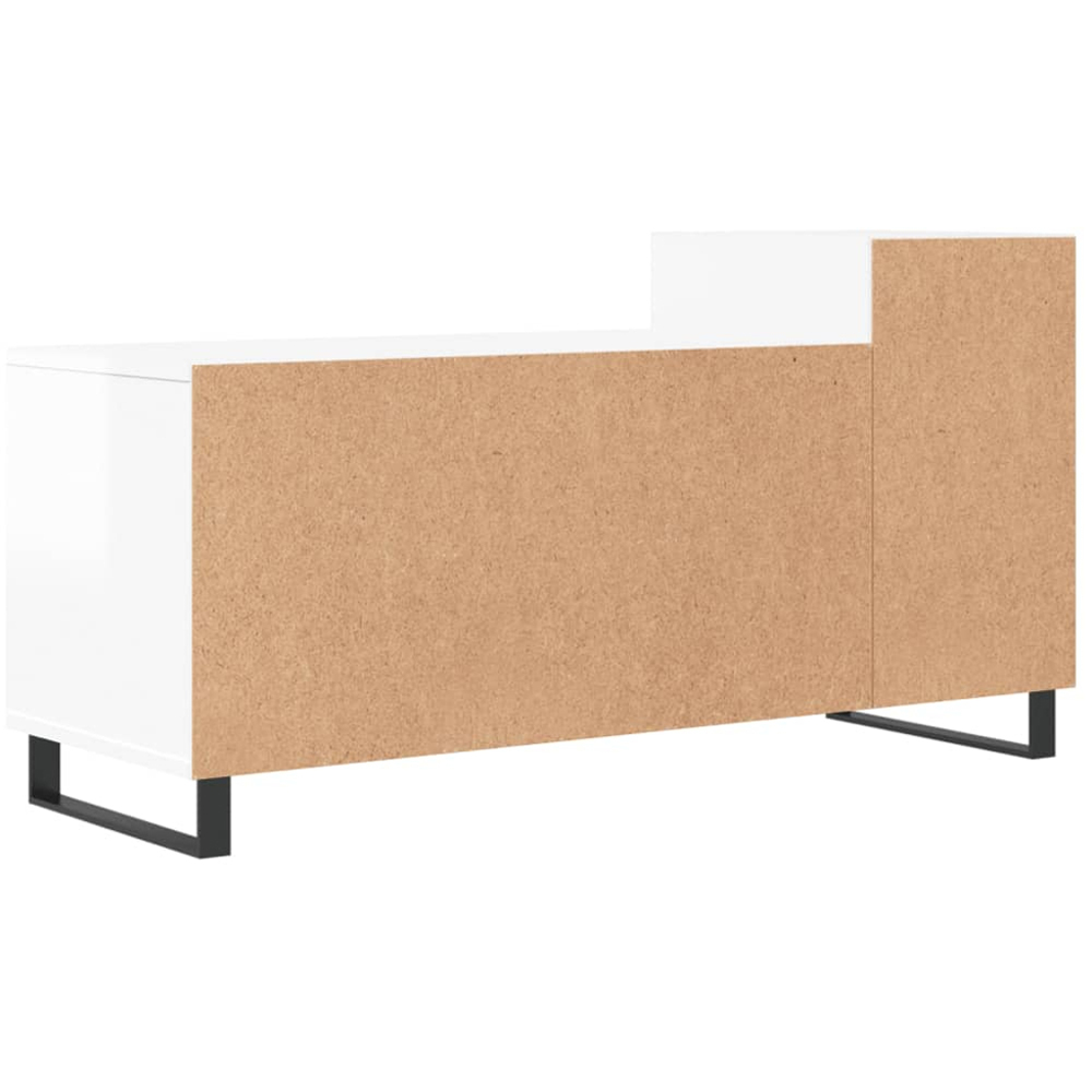vidaXL 2 Door 3 Shelf White TV Cabinet Image 8