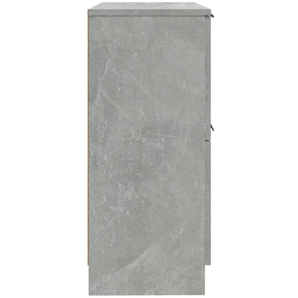 vidaXL 2 Drawer Concrete Grey Sideboard 2 Pack Image 6