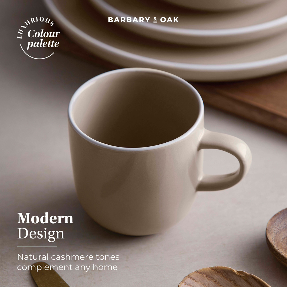 Barbary & Oak Nattura 16 Piece Cashmere Stoneware Dinner Set Image 4