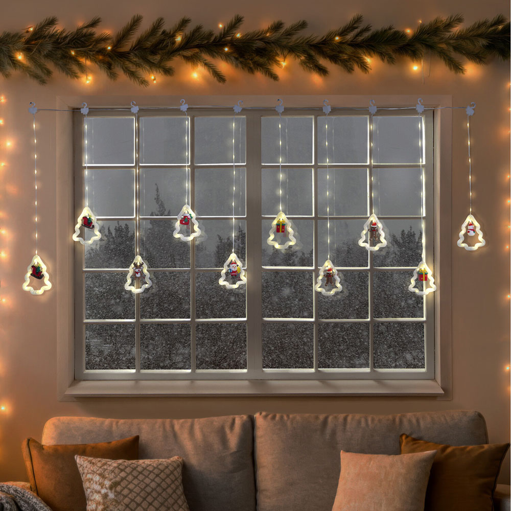 135 LED Christmas Character Curtain Light Image 1