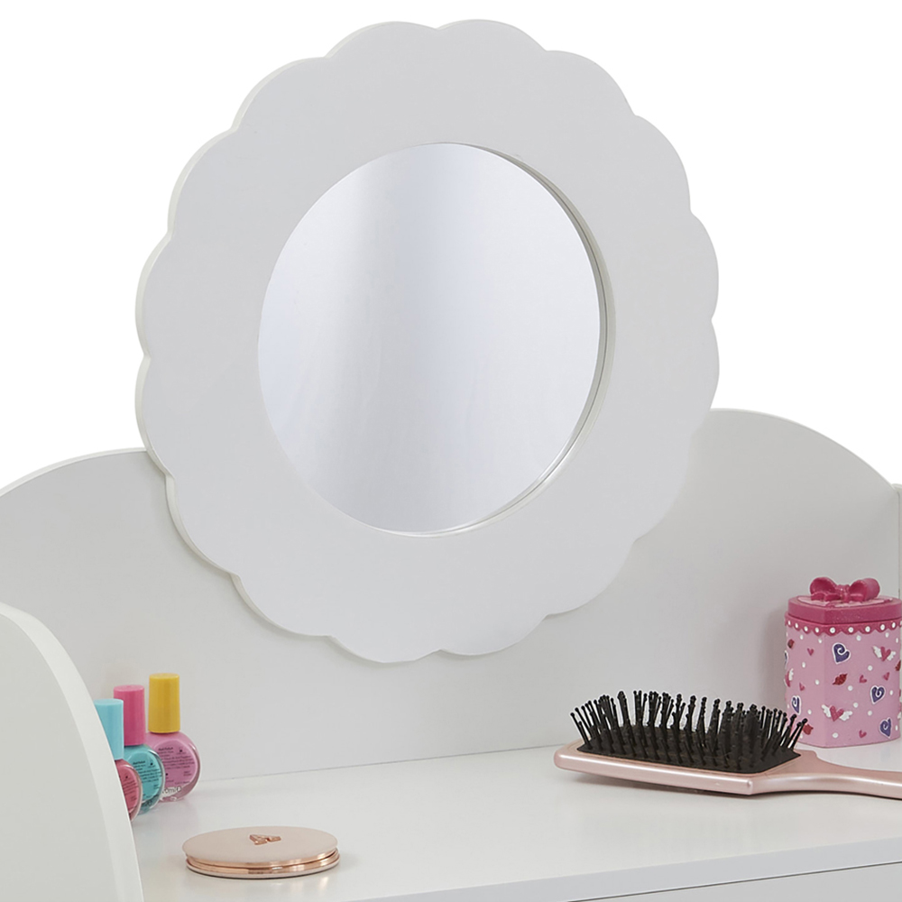 Liberty House Toys Kids White Dressing Table and Stool Set Image 6