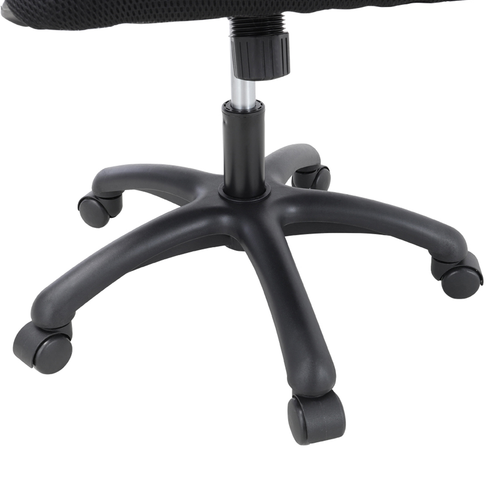 Living and Home White and Black Mesh Swivel Office Chair Image 6