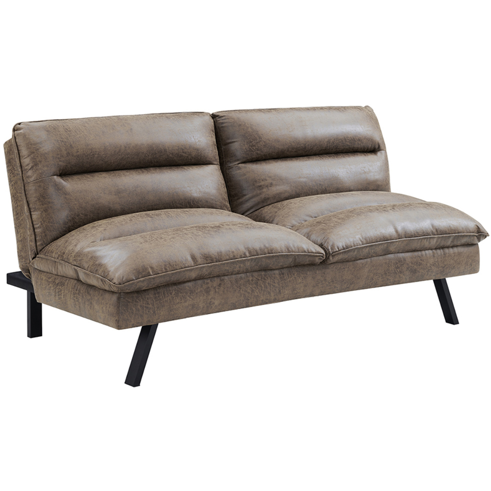 Home Detail Edmonton 2 Seater Grey Air Leather Sofa Bed Image 2