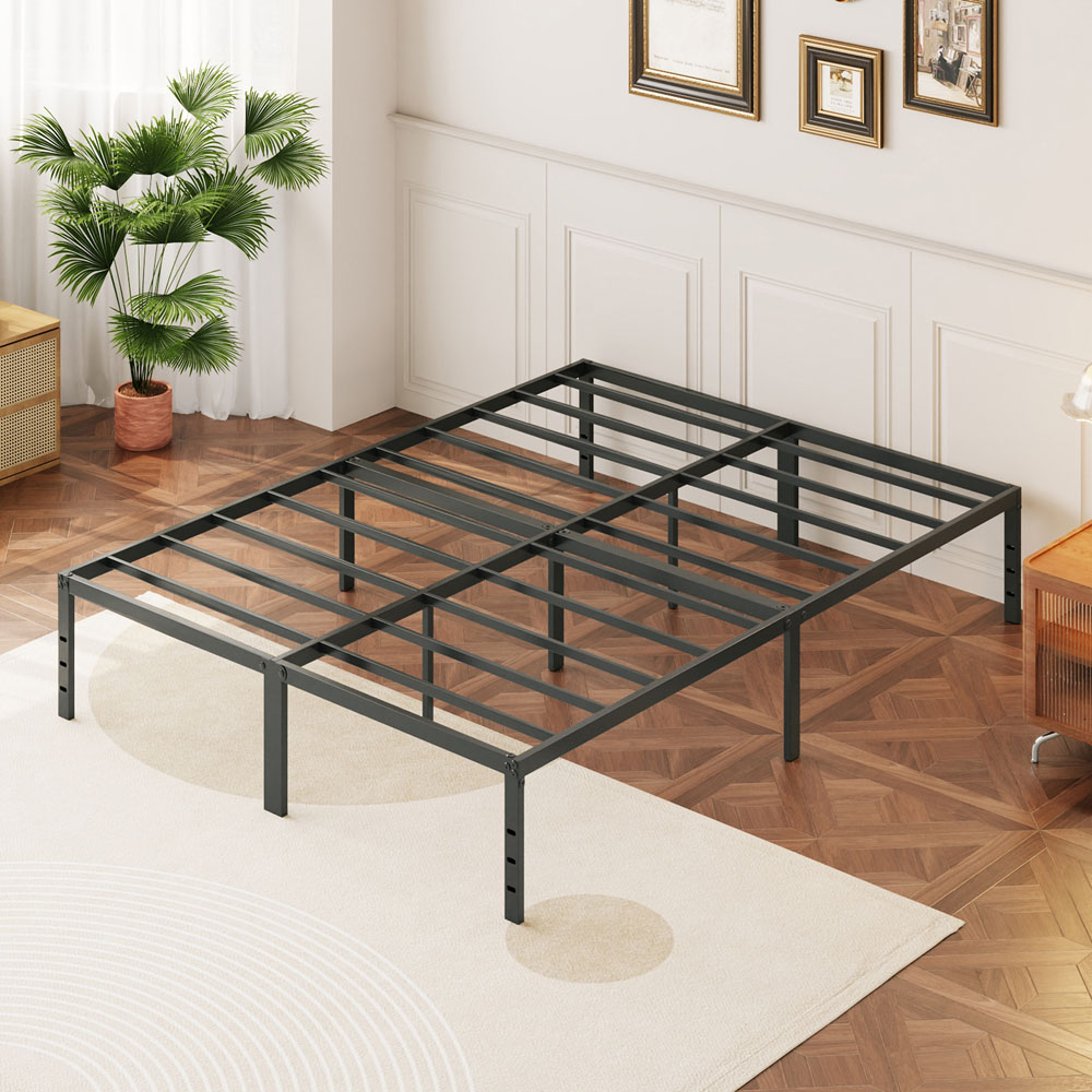 Living and Home King Size Black Metal Bed Frame Image 7