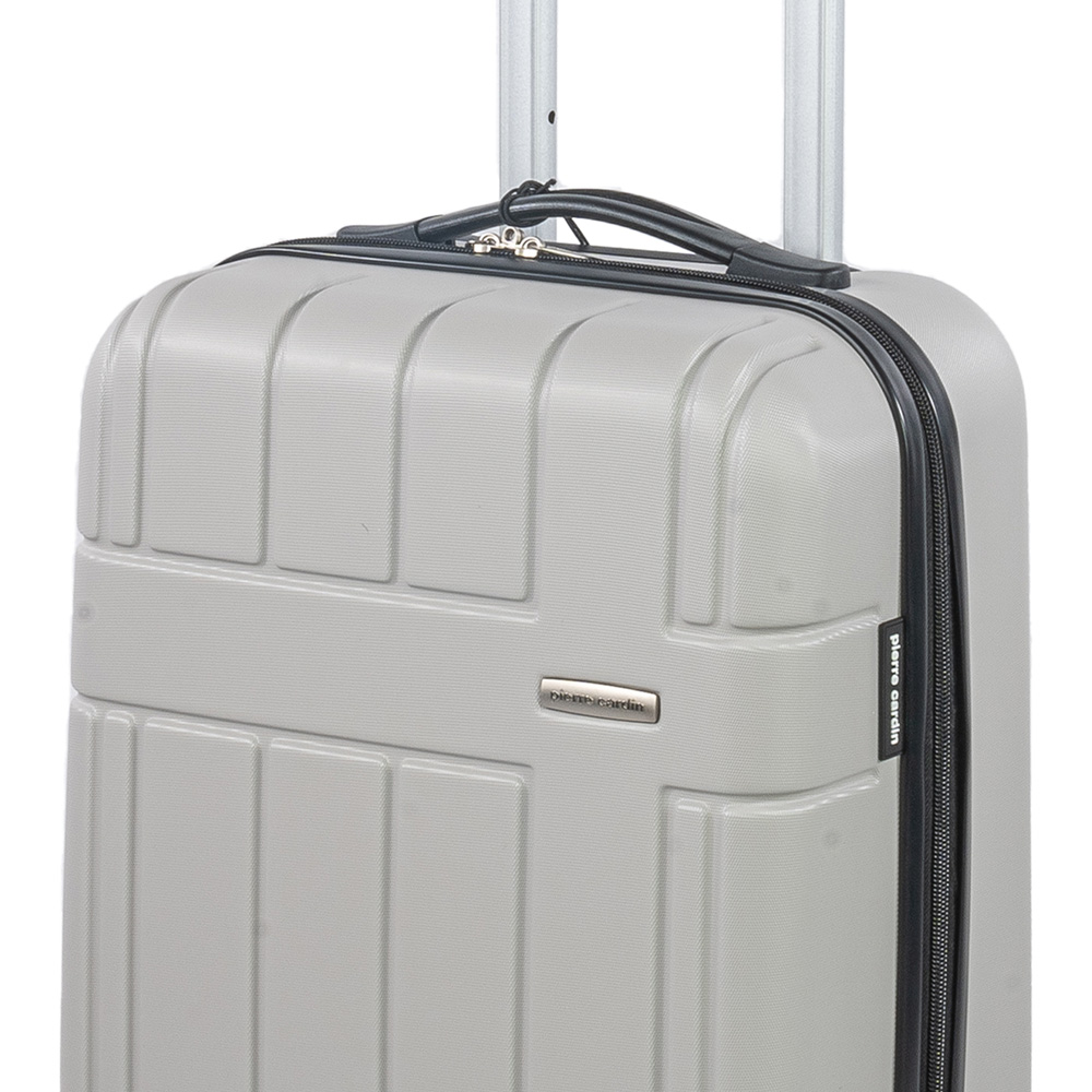 Pierre Cardin Small Grey Lightweight Trolley Suitcase Image 2