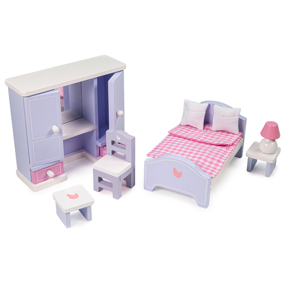 Tidlo Kids Dolls House Bedroom Furniture Set Image 1