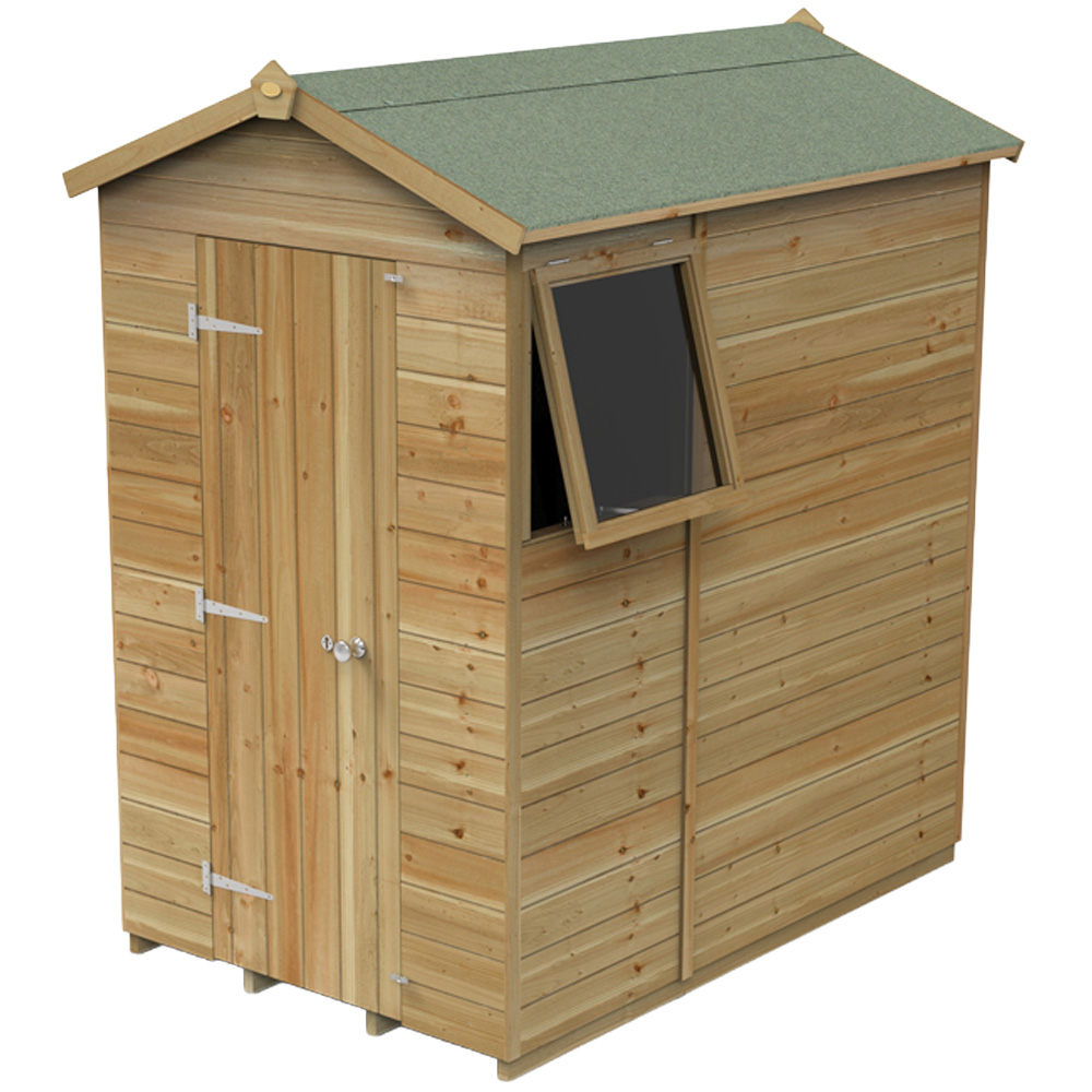 Forest Garden Timberdale 4 x 6ft Single Opening Apex Shed Image 1