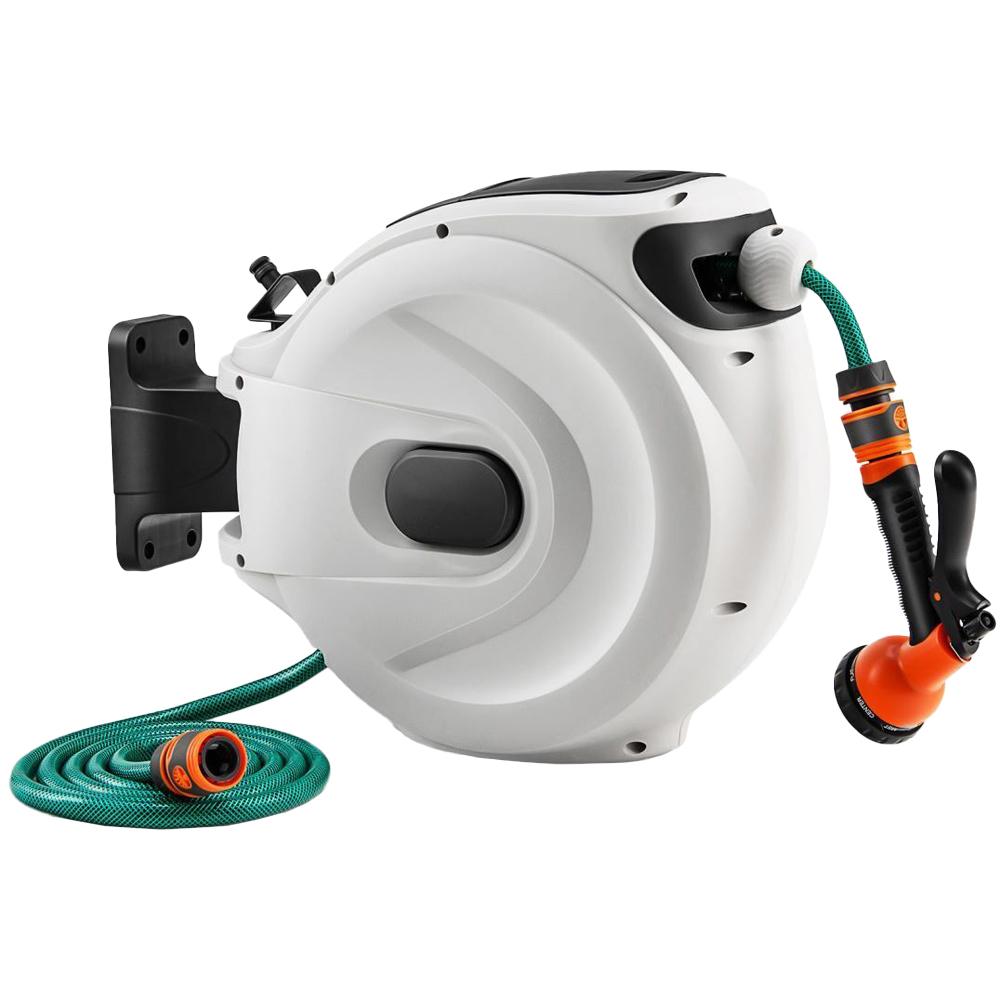 Costway 15m Wall Mounted Retractable Hose Reel Image 1