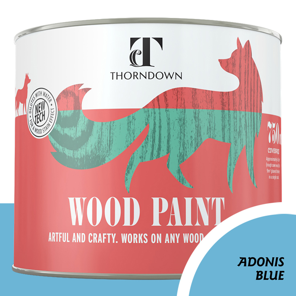 Thorndown Adonis Blue Satin Wood Paint 750ml Image 3
