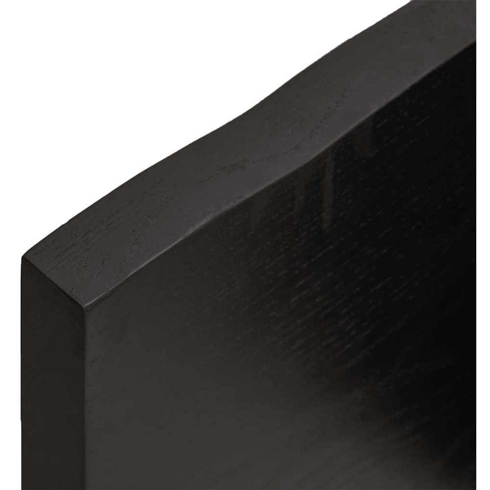 vidaXL 160 x 50 x 4cm Dark Brown Treated Solid Wood Oak Wall Shelf Image 5
