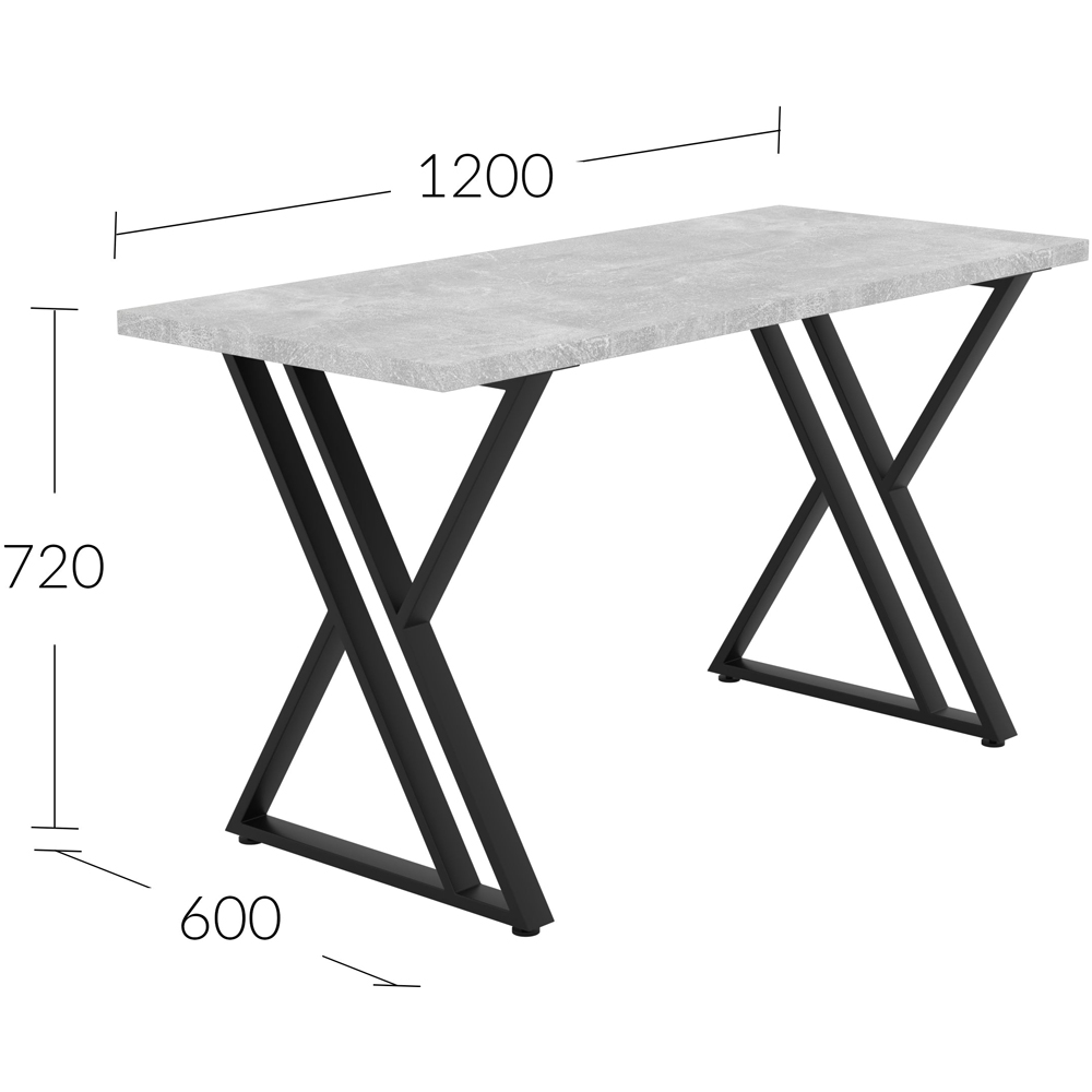 Shefa New York 6 Seater Dining Table Concrete Grey Image 5