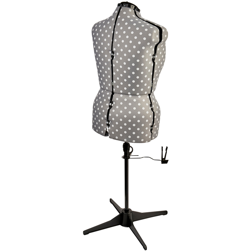 Sewing Online 5916C Grey Polka Adjustable 8-Part Dressmakers Dummy with Hem Marker Large Image 2