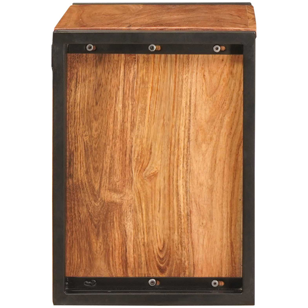 vidaXL 6 Bottle Brown Solid Acacia Wood Wall Mounted Wine Rack Image 6