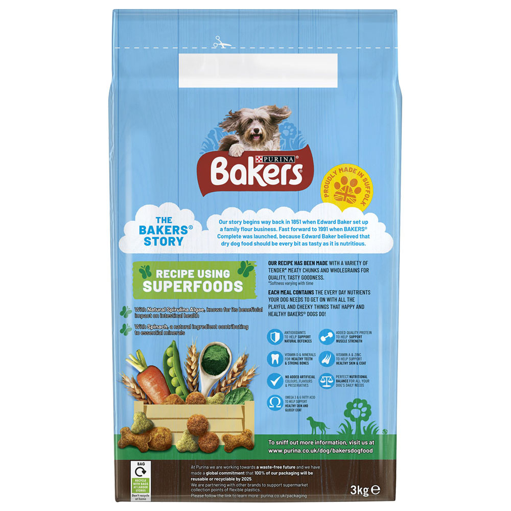 Bakers Chicken and Veg Dry Dog Food 3kg   Image 6