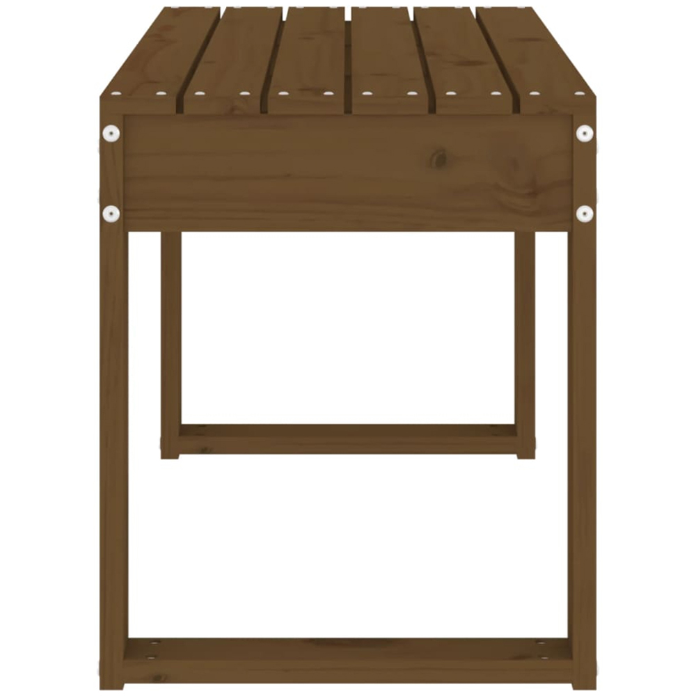 vidaXL Honey Brown Solid Pine Wood Slatted Garden Bench 80 x 38 x 45cm Image 4