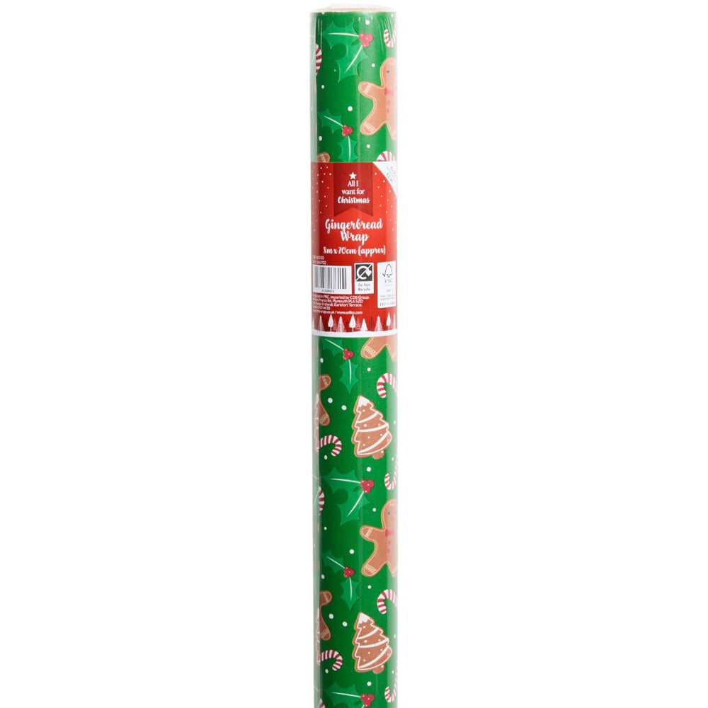 Gingerbread Gift Wrap 8m Image 4