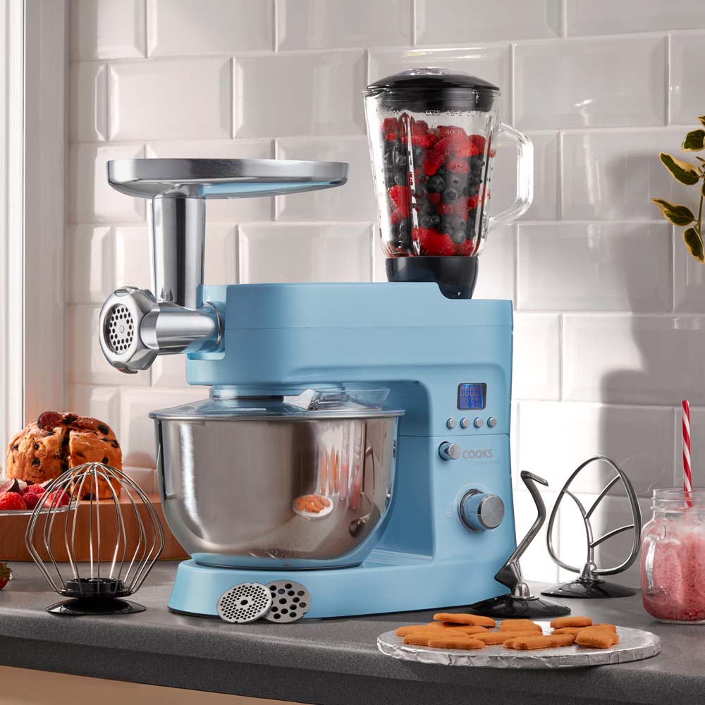 Cooks Professional G2880 Blue Multi Functional 1200W Stand Mixer Image 2