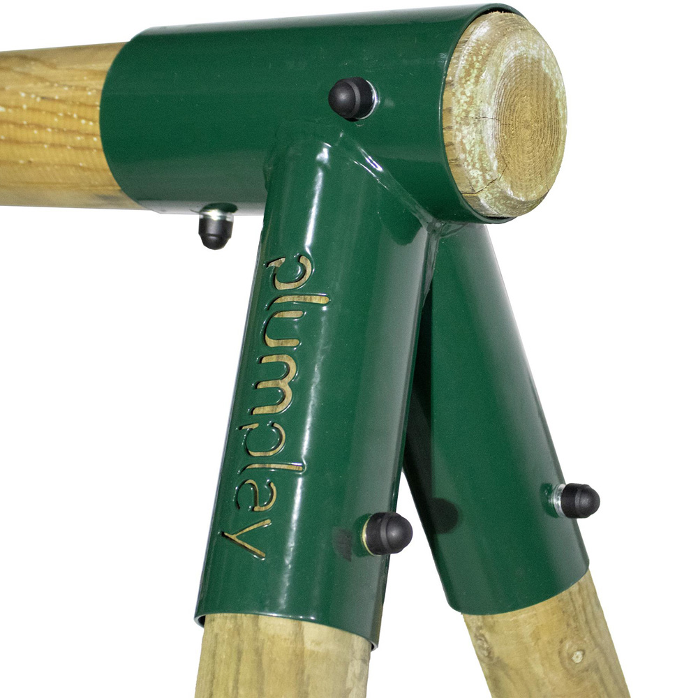 Plum Play Marmoset Green Wooden Swing Set Image 3