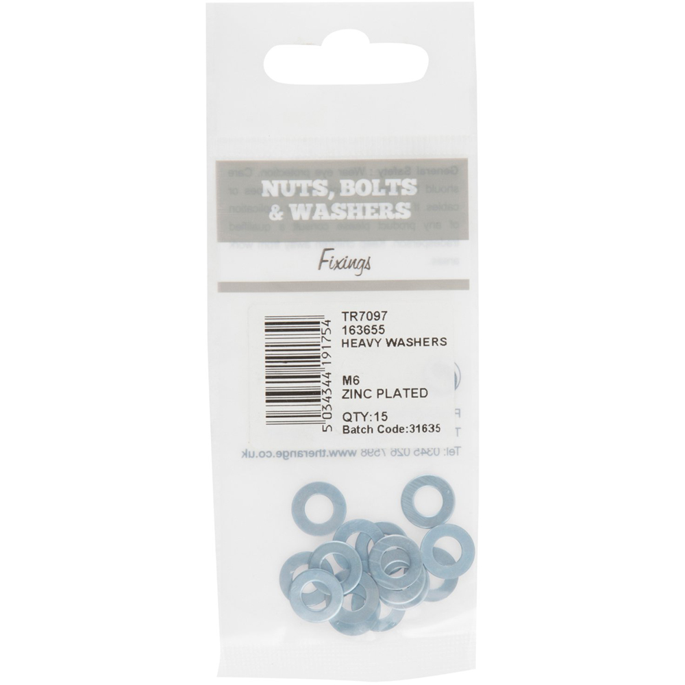 Hiatt M6 Hex Bolt Heavy Washer 15 Pack Image