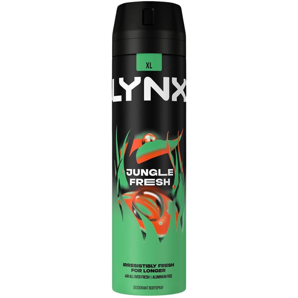 Lynx XL Jungle Fresh Palm Leaves and Amber 48H Sweat Protection Deodorant Body Spray 200ml 3 Pack Image 2
