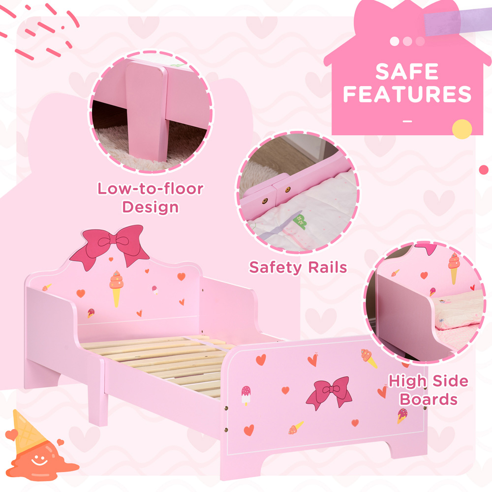 Playful Haven Single Pink Princess Kids Toddler Bed Image 5