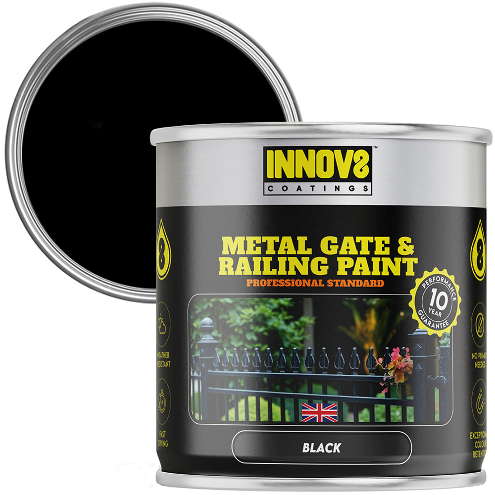 Innov8 Coatings Black Gate and Railing Paint 750ml Image 1
