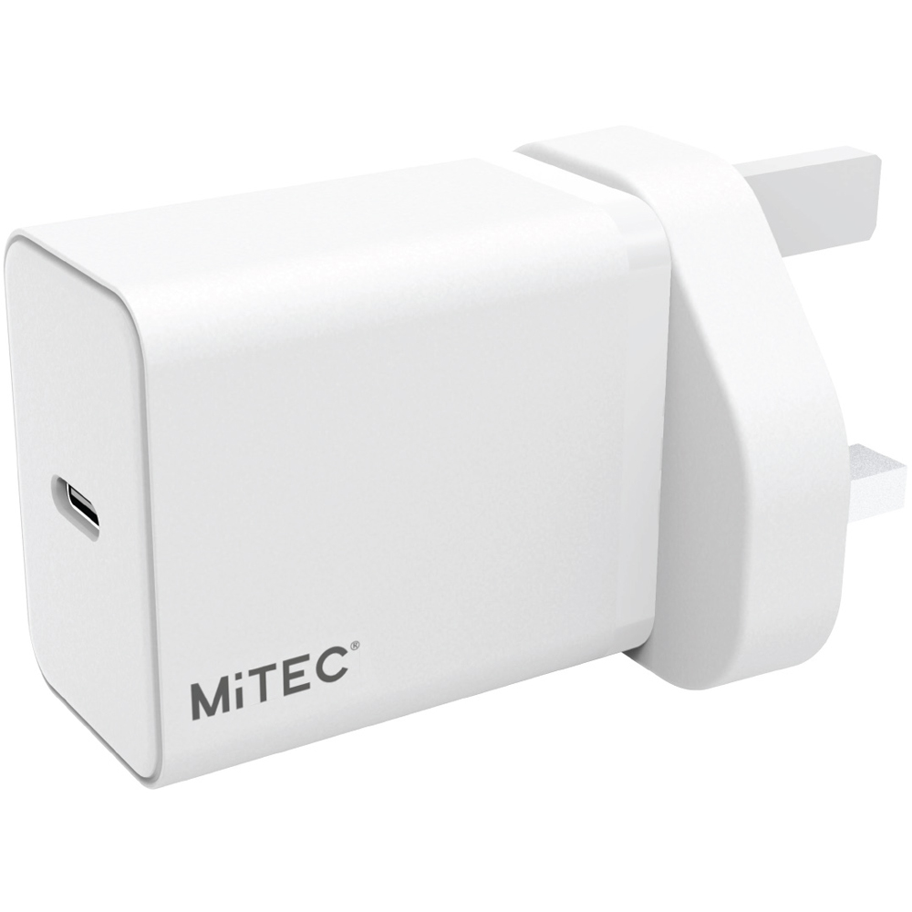 MiTEC MiPOWER White USB-C PD Mains Charger 20W Image 1
