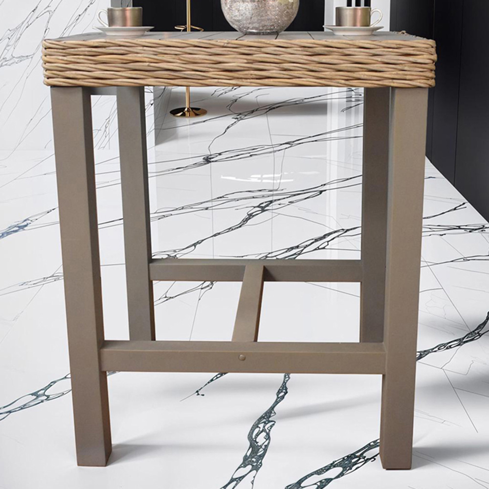 FWStyle Maya Grey Wash Handmade Bar Table Image 1