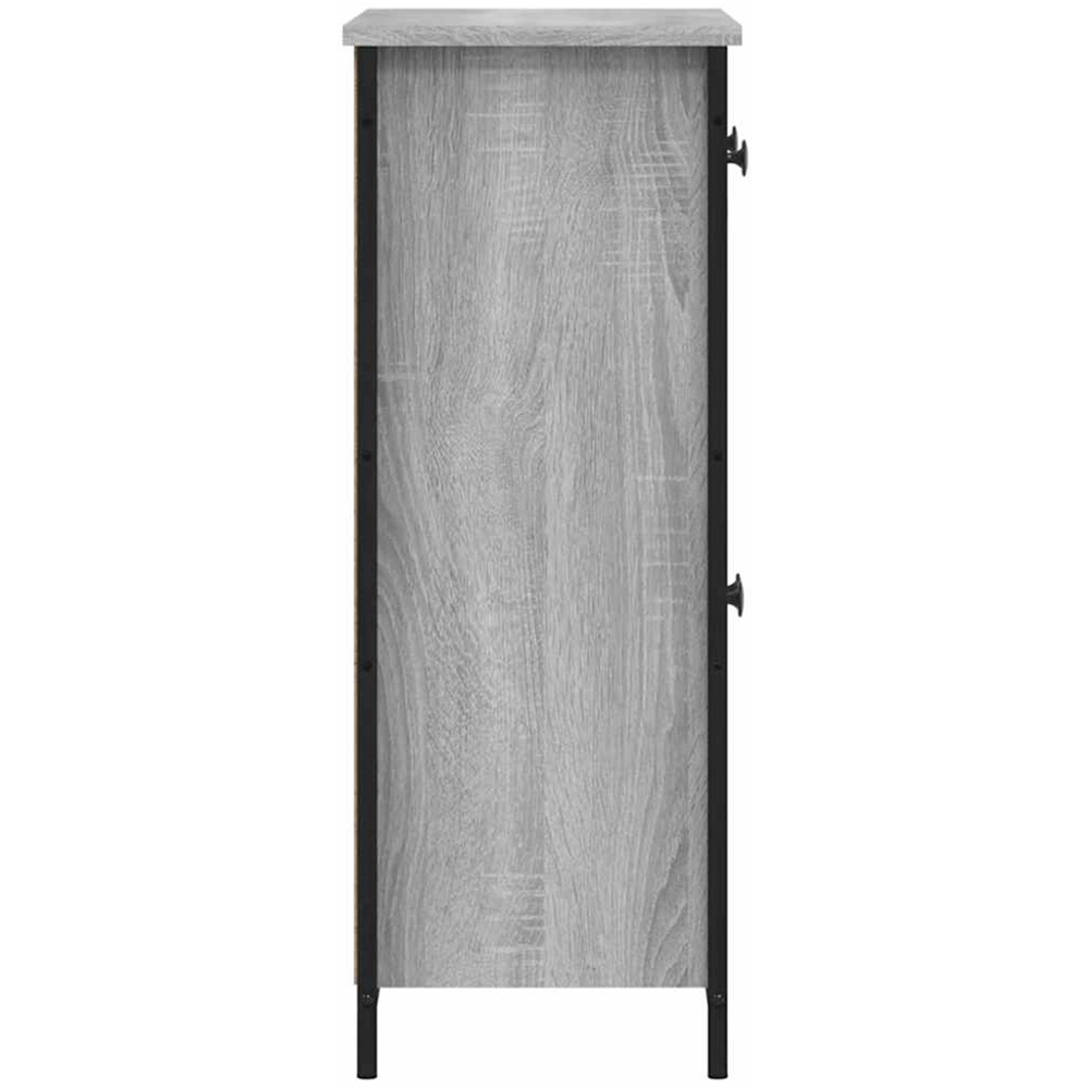 vidaXL 2 Door 2 Drawer Grey Sonoma Wooden Sideboard Image 7