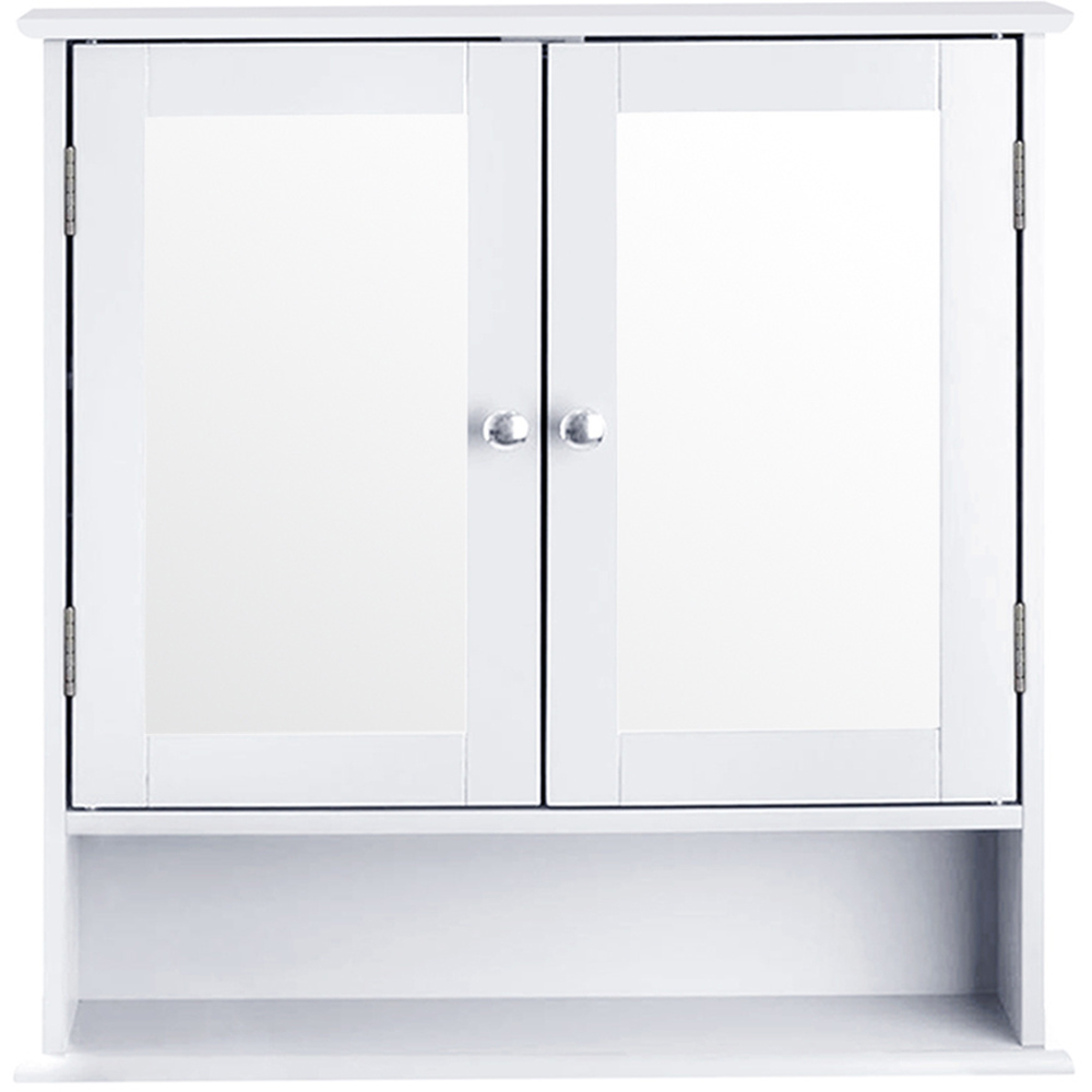 H&O Direct Double Door Wall Mounted Mirror Storage Cabinet Image 4