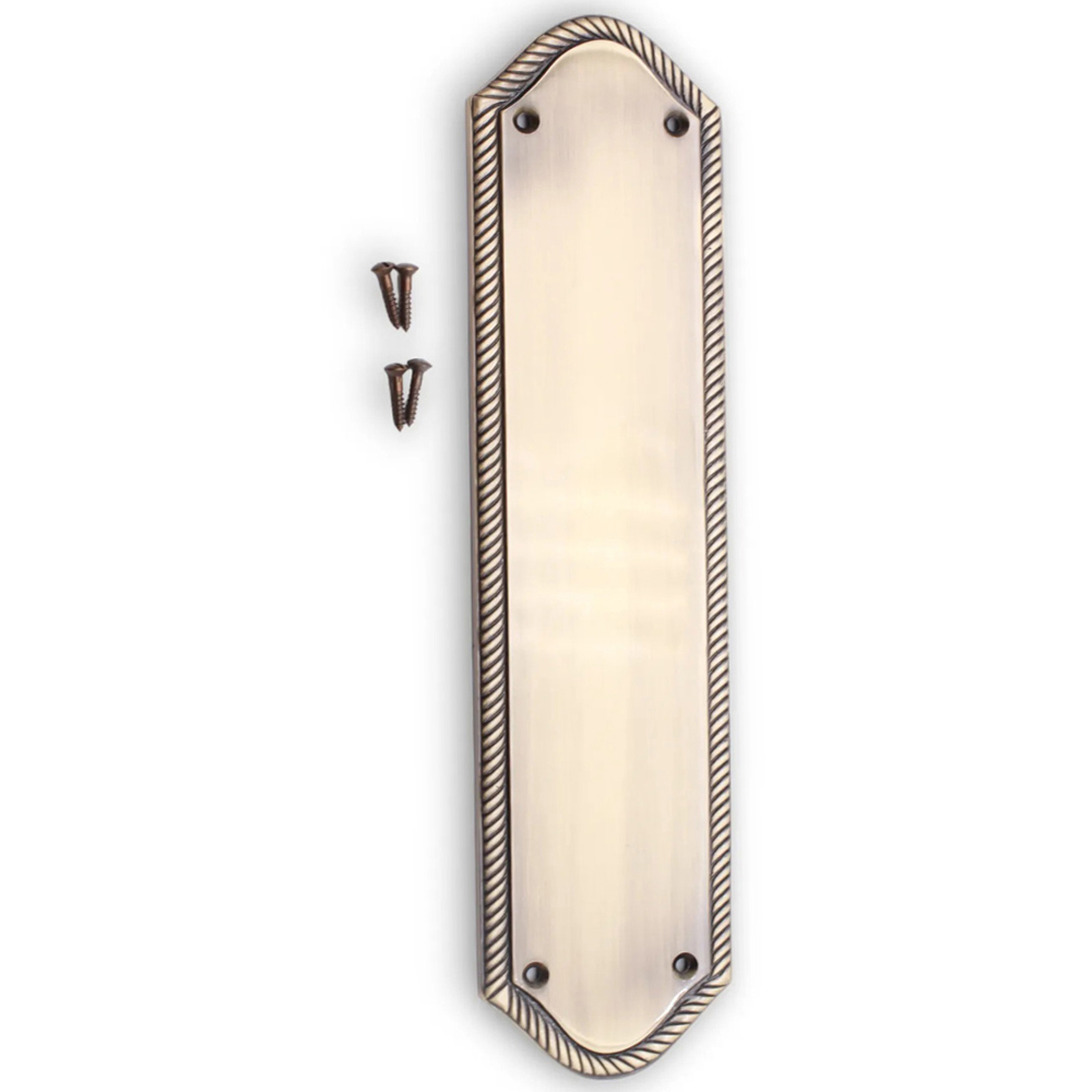 Spira Brass Georgian Half-Round Antique Brass Finger Plush Plate 300mm Image 3
