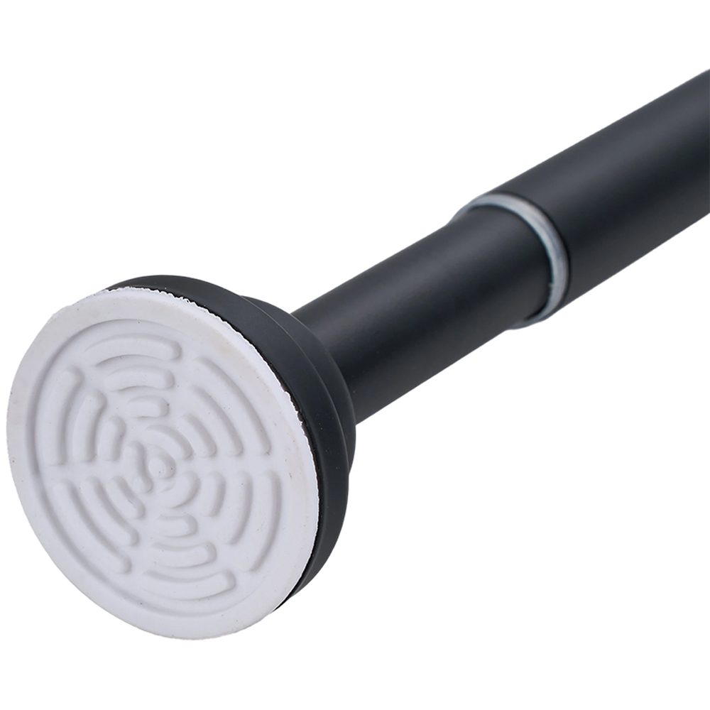 Living and Home 45-130cm Black Stainless Steel Telescopic Curtain Rod Image 7