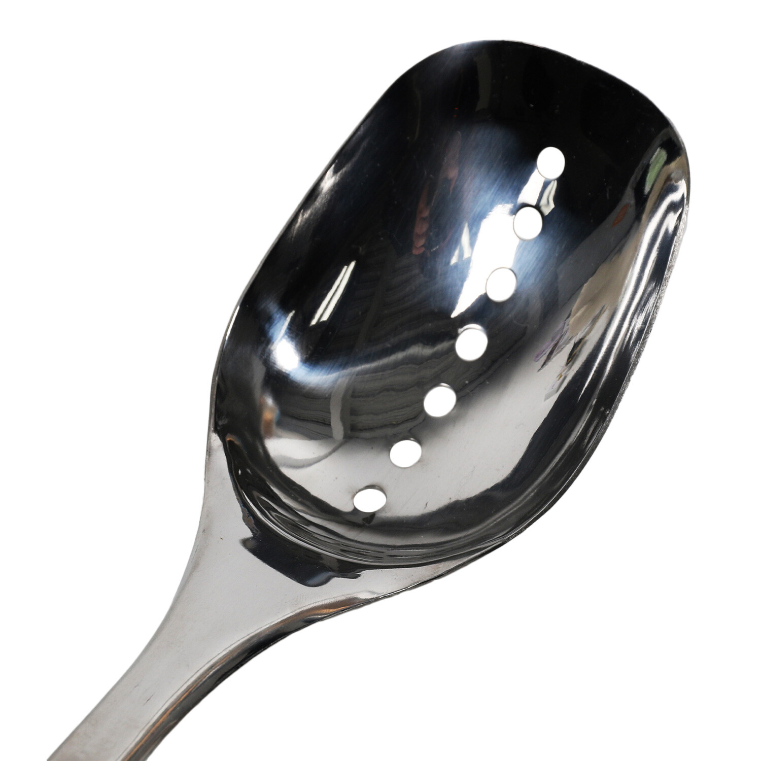 Stainless Steel Slotted Spoon with Soft Touch Handle - Grey Image 2
