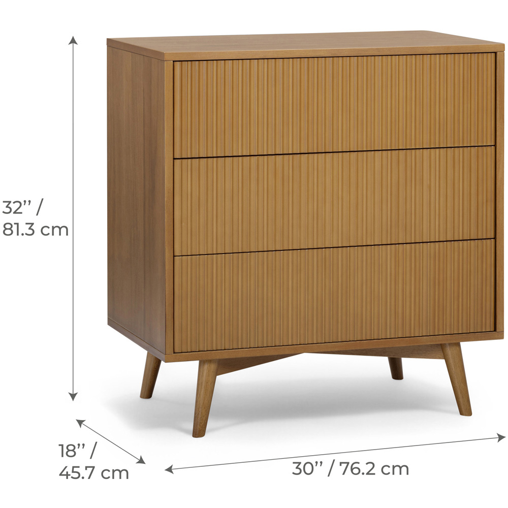 Teamson Home Tremolo 3 Drawer Natural Dresser Image 9