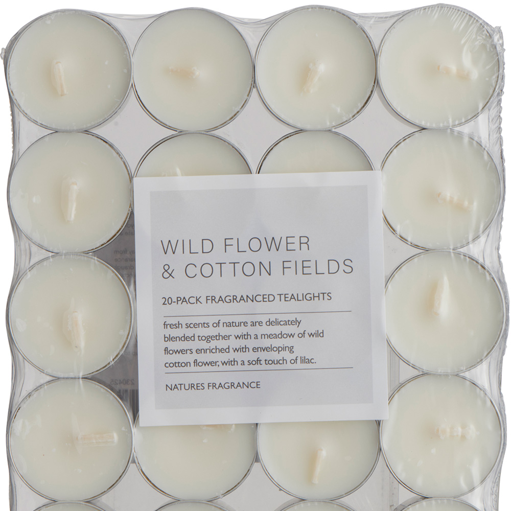 Natures Fragrance Wild Flower and Cotton Fields Tealights 20 Pack Image 3
