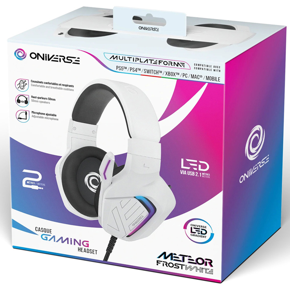 Oniverse Meteor Frost White Multiplatform Wireless Gaming Headset  Image 7
