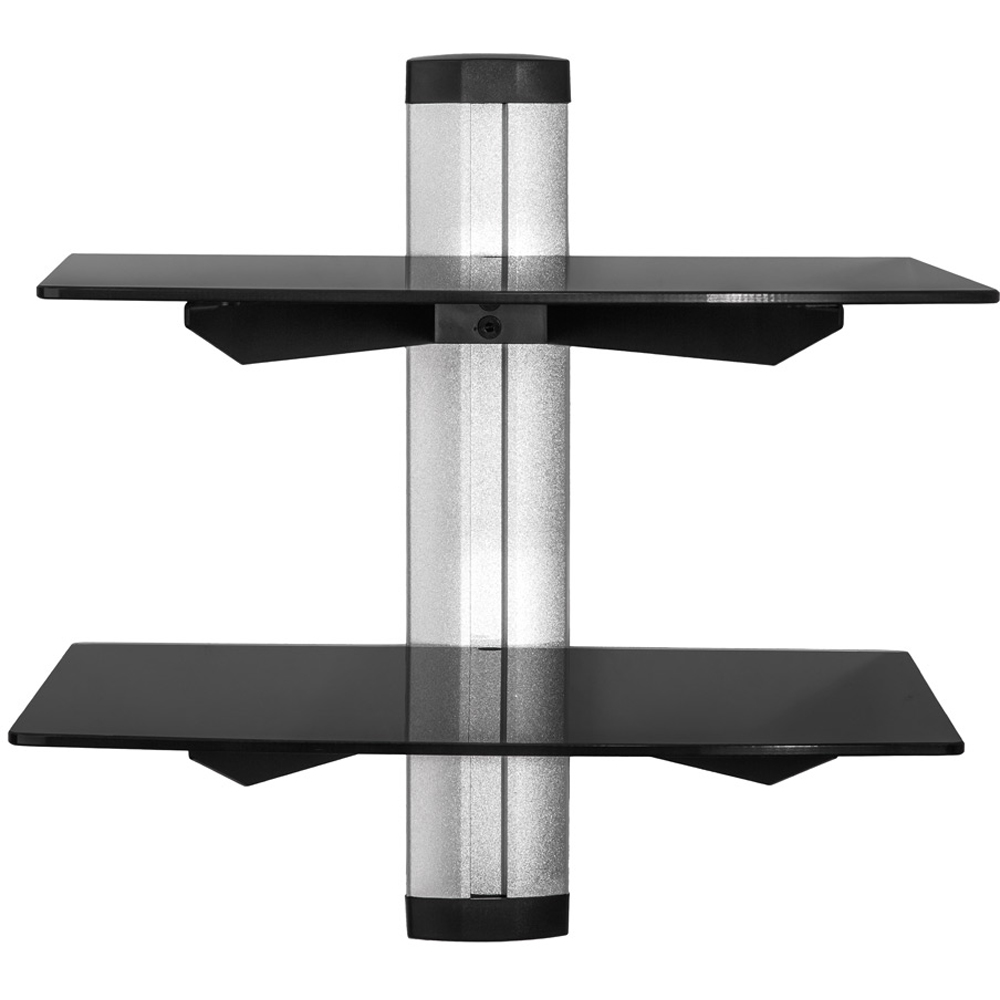 tectake Model 1 42cm 2 Tier Wall Mounted Audio Shelving Image 3