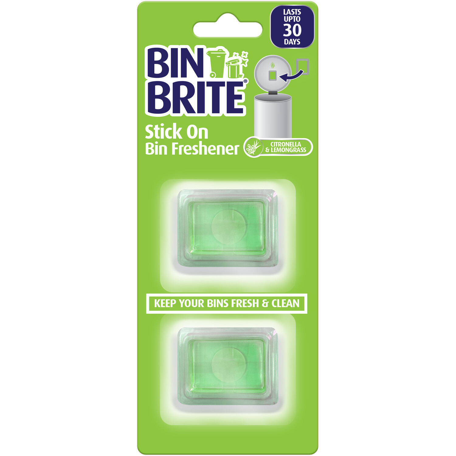 Bin Brite Stick On Bin Freshener - Citronella and Lemongrass Image