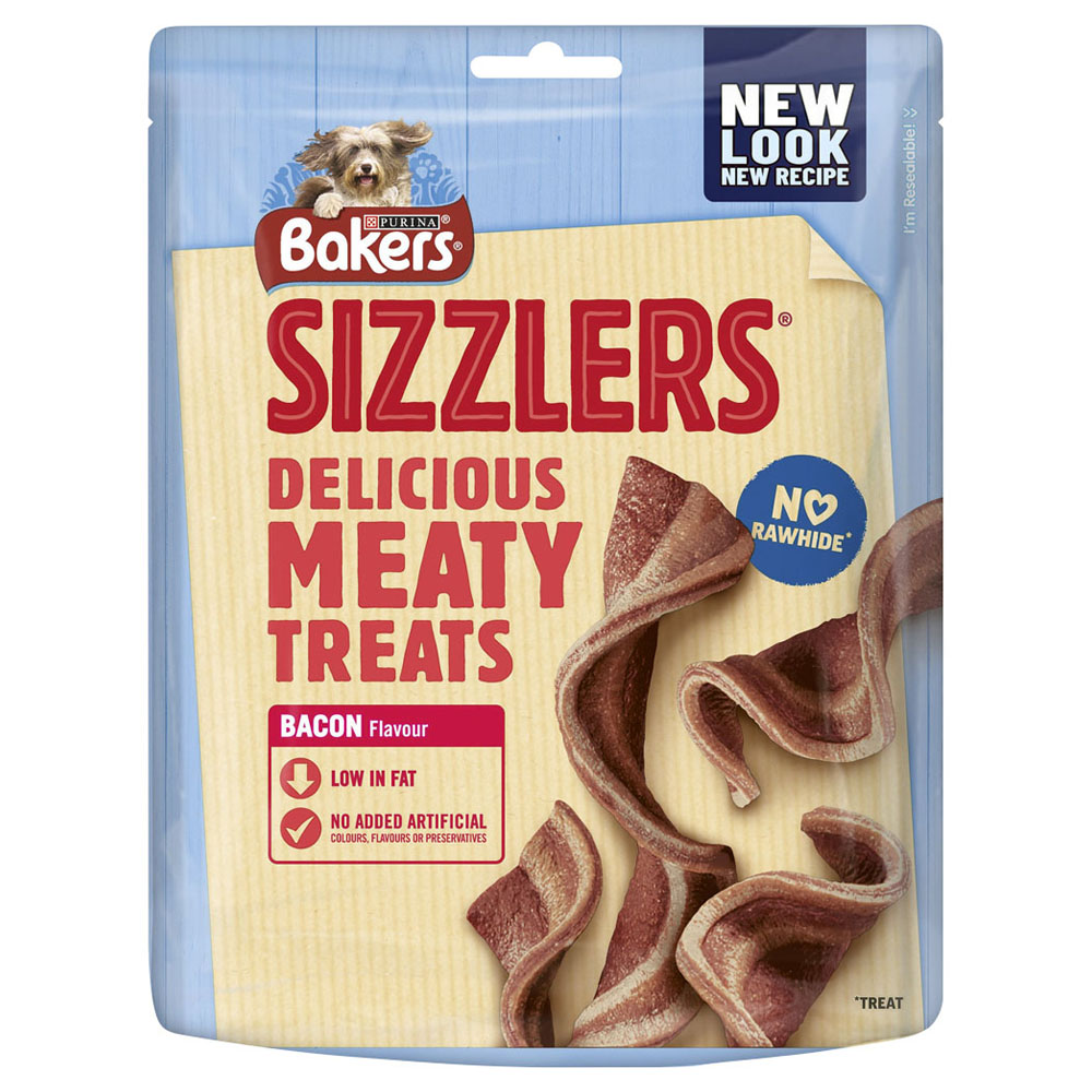 Bakers Sizzlers Dog Treats Bacon 90g Image 2