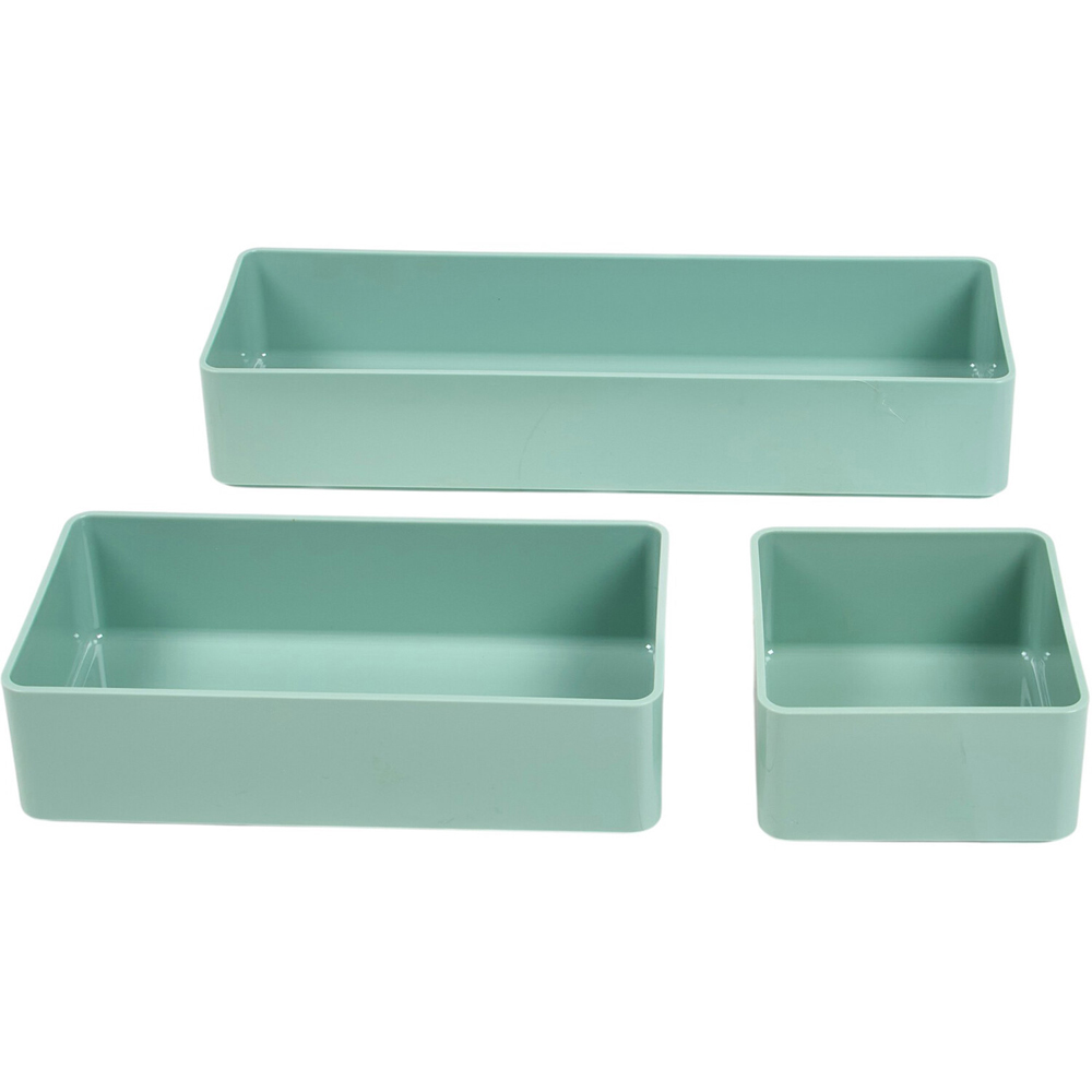Pack of 3 Sage Organiser Trays Sage Image 4