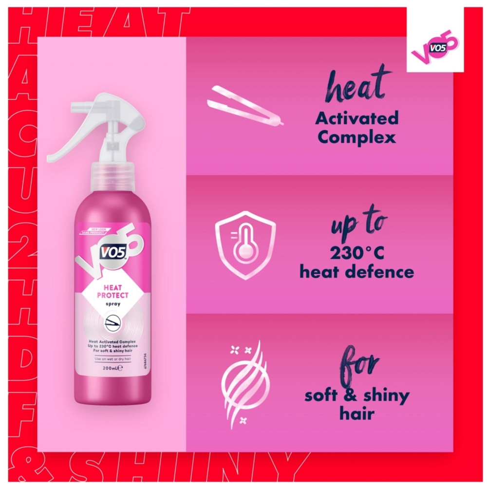 VO5 Thermal Defence Shield Heat Protect Spray Mist 200ml 6 Pack Image 6