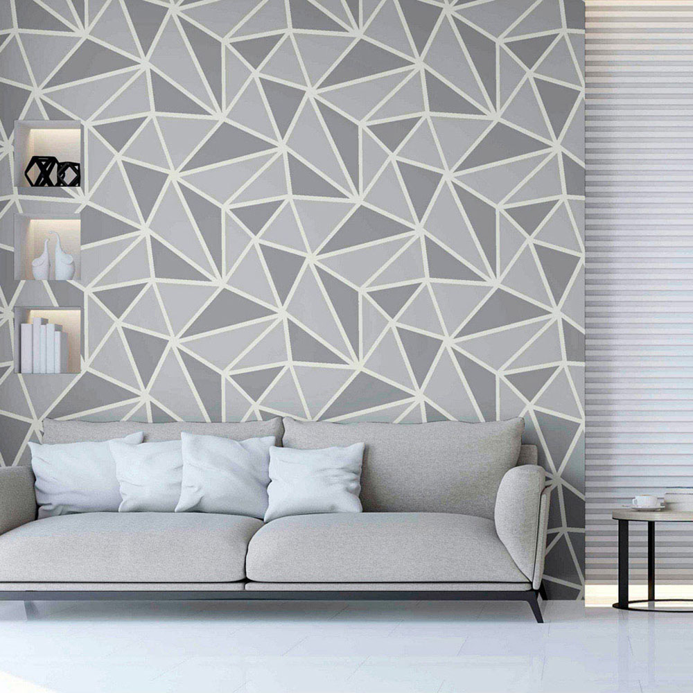 Arthouse Sequin Fragments Silver and Grey Wallpaper Image 6