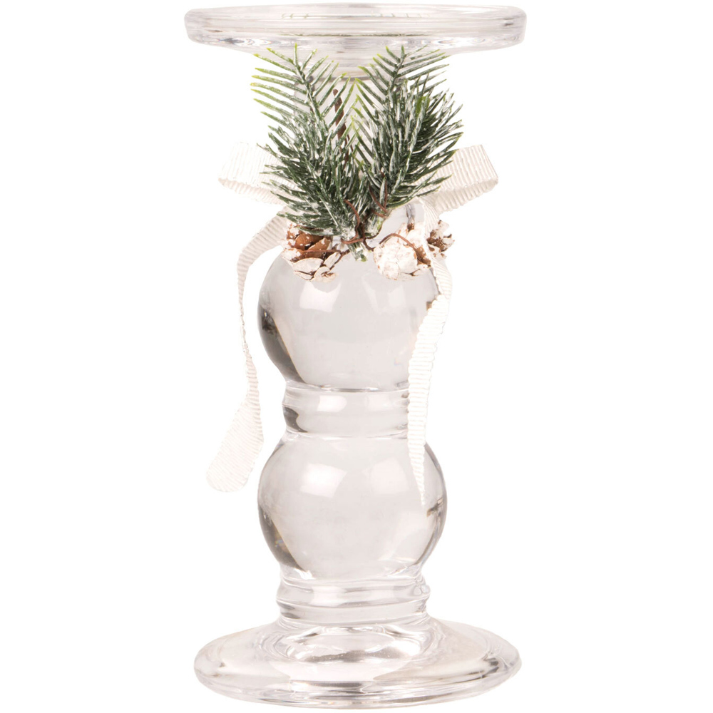 Candle Holder with Pinecone Image