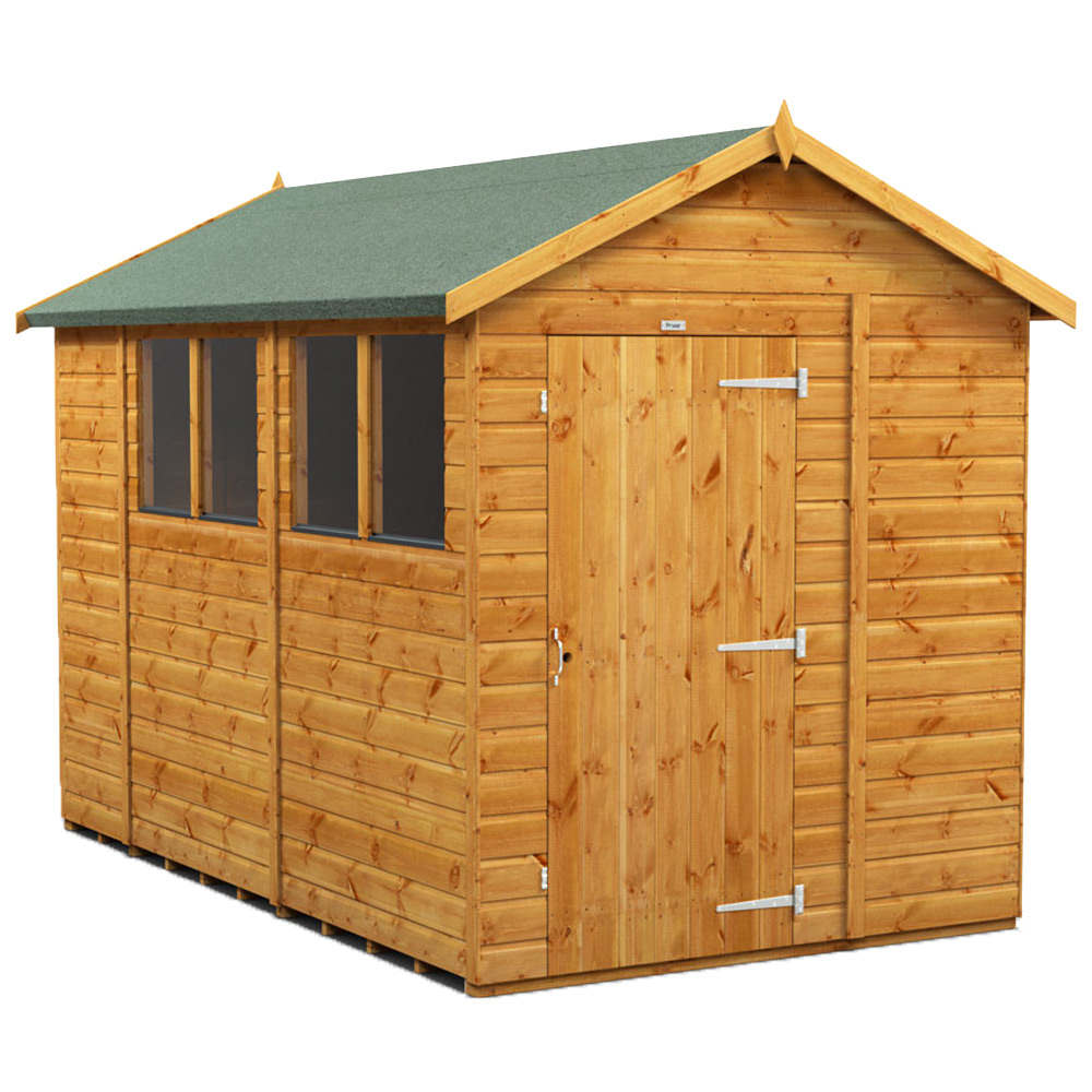 Power Sheds 10 x 6ft Apex Wooden Shed with Window Image 1