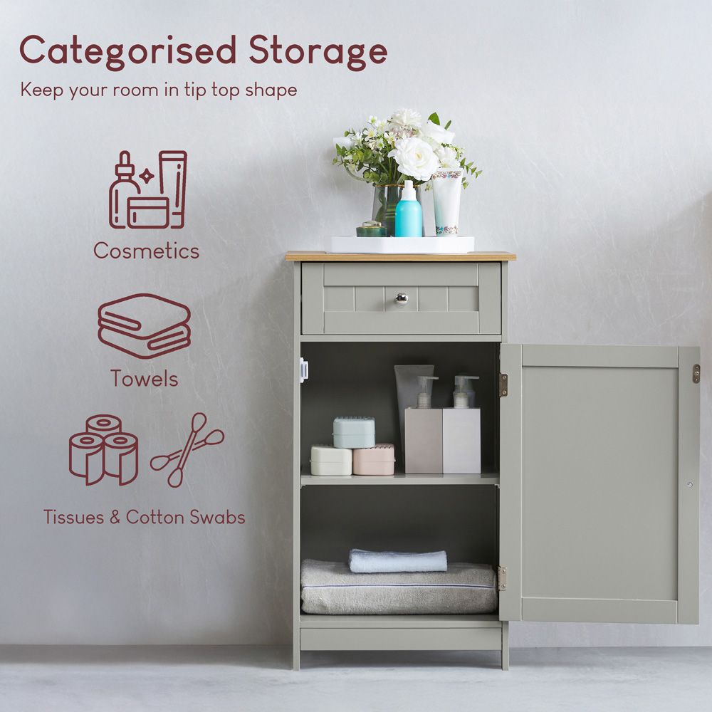 BATH VIDA Priano Single Door Single Drawer Floor Cabinet Image 5