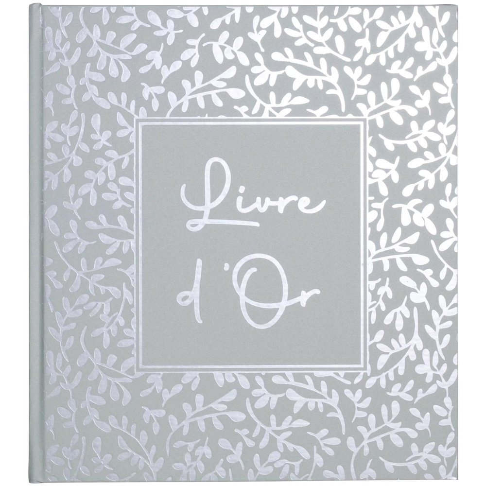 Exacompta AutentiK Sage Green Floral Design Guest Book with Crystal Box 140 Pages Image 3