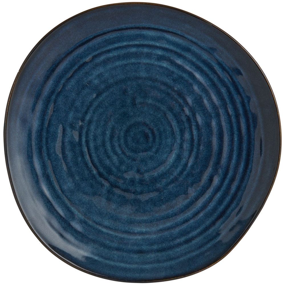 Wilko Stormy Blue Glaze Dinner Plate Wilko