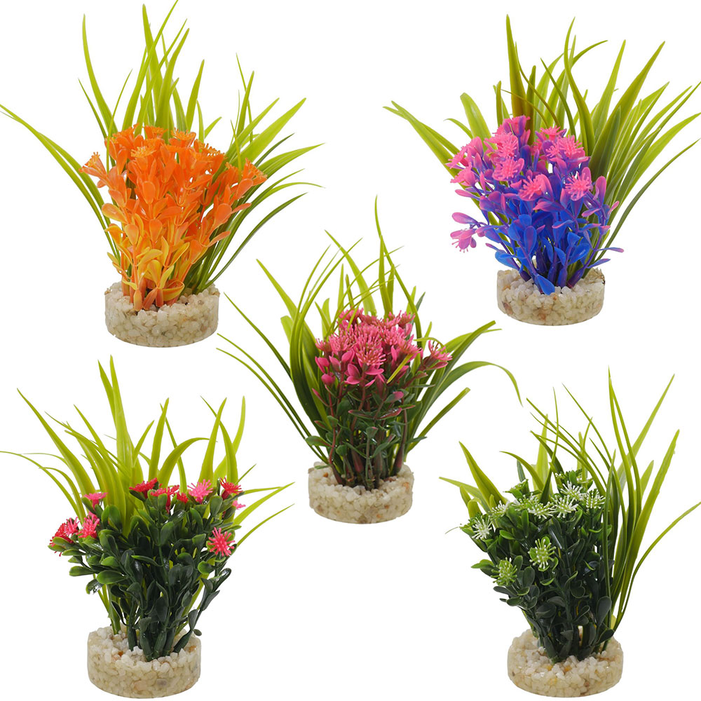 Single Wilko Aqua Decor Flowers Bouquet in Assorted styles Image 1
