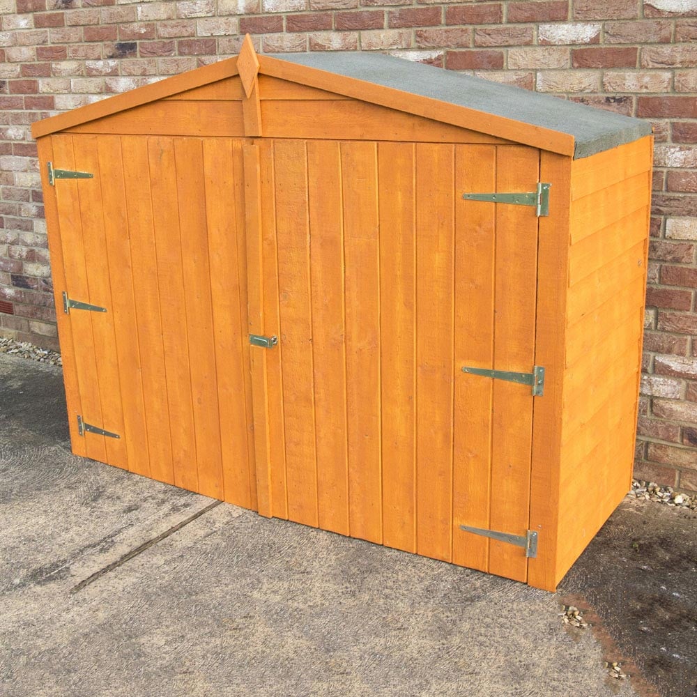 Shire 6 x 3ft Double Door Overlap Apex Bike Shed Image 2